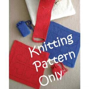 New Fiber Trends 220x Bath Set Soap Back Scrubber Wash Cloth Knitting Pattern